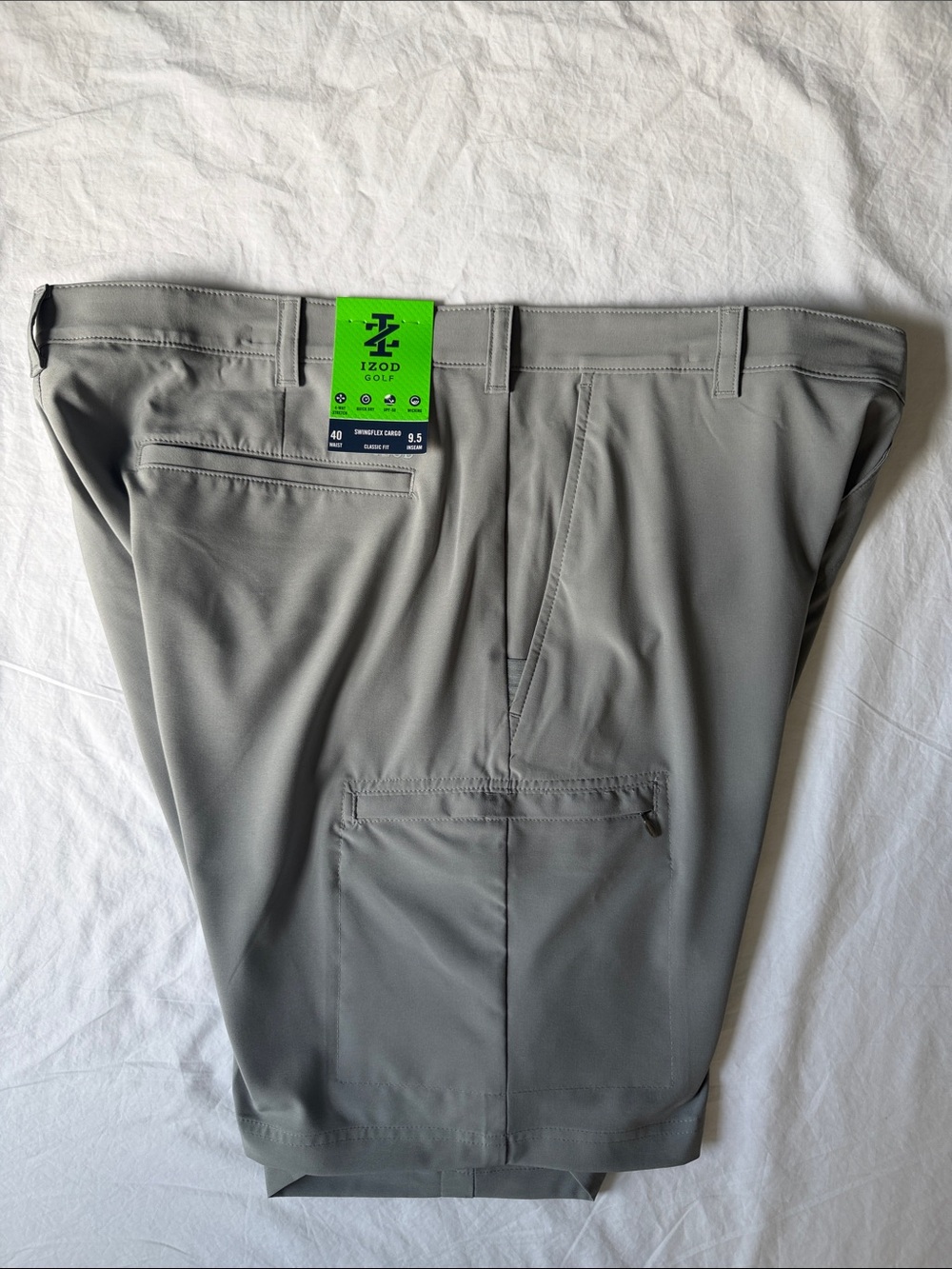 Izod Men's Gray Cargo Shorts SZ 40 - Picture 3 of 9
